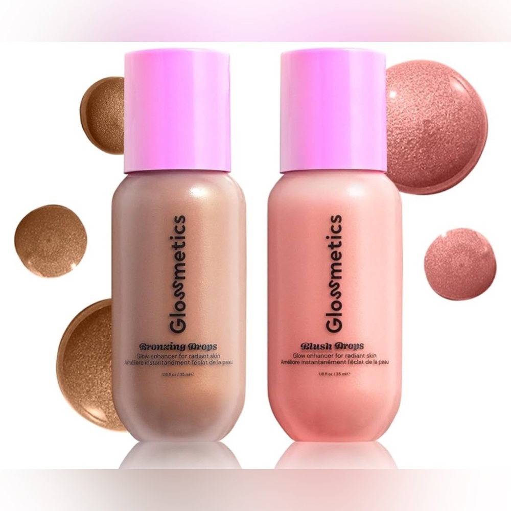 NWT Glossmetics Sun-Kissed Glow Duo, Bronzing and Blush Drops for Radiant Skin